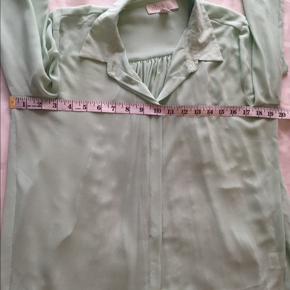 Olive and Oak Long Sleeve Button Shirt Top Size M - Picture 5 of 8